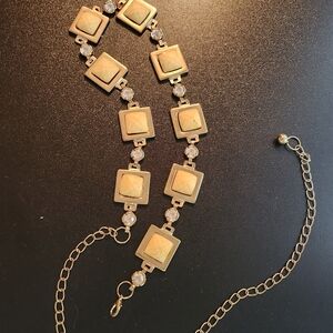 Vintage Chic Gold and Cream Belt